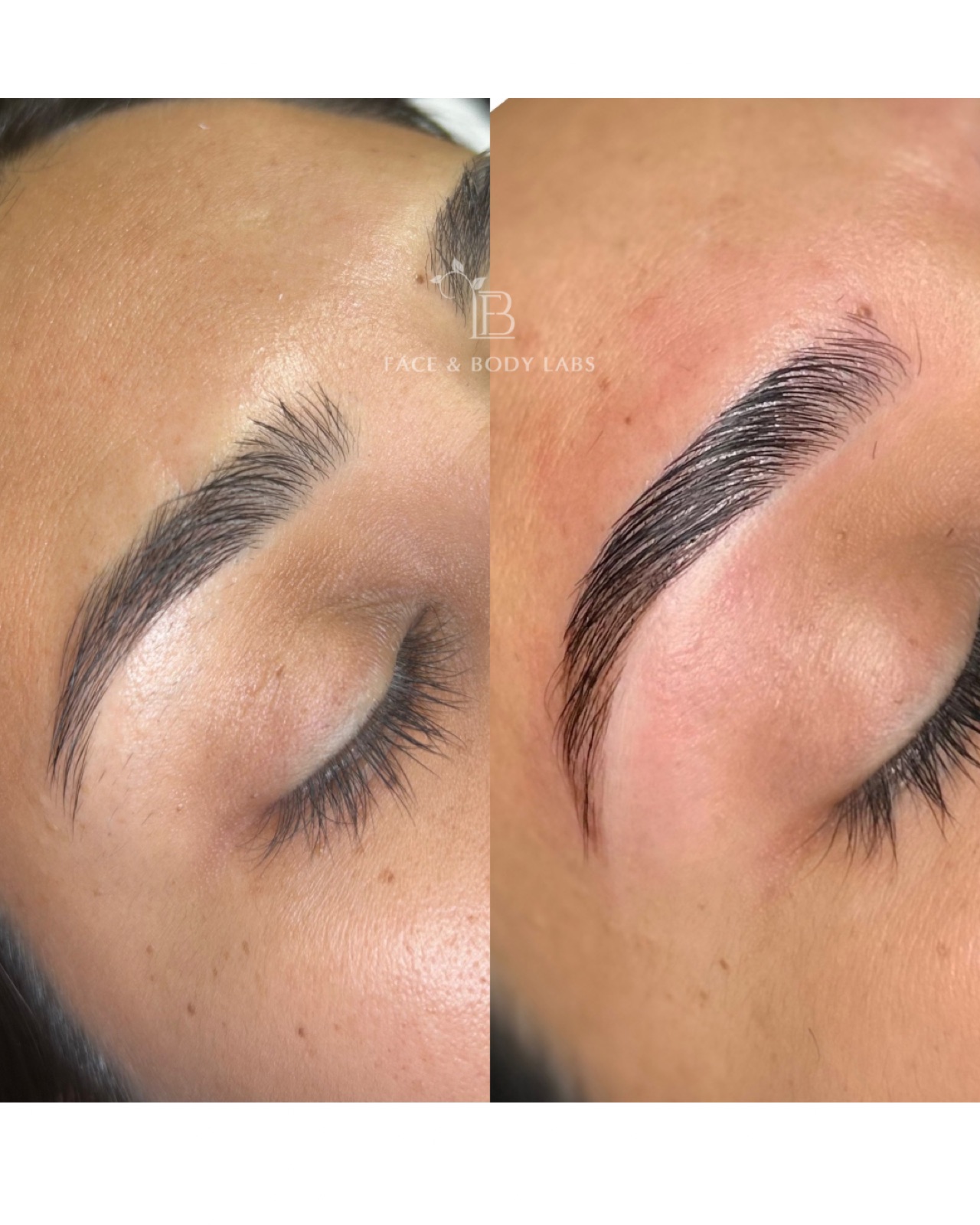 Close-up Brow Lamination result