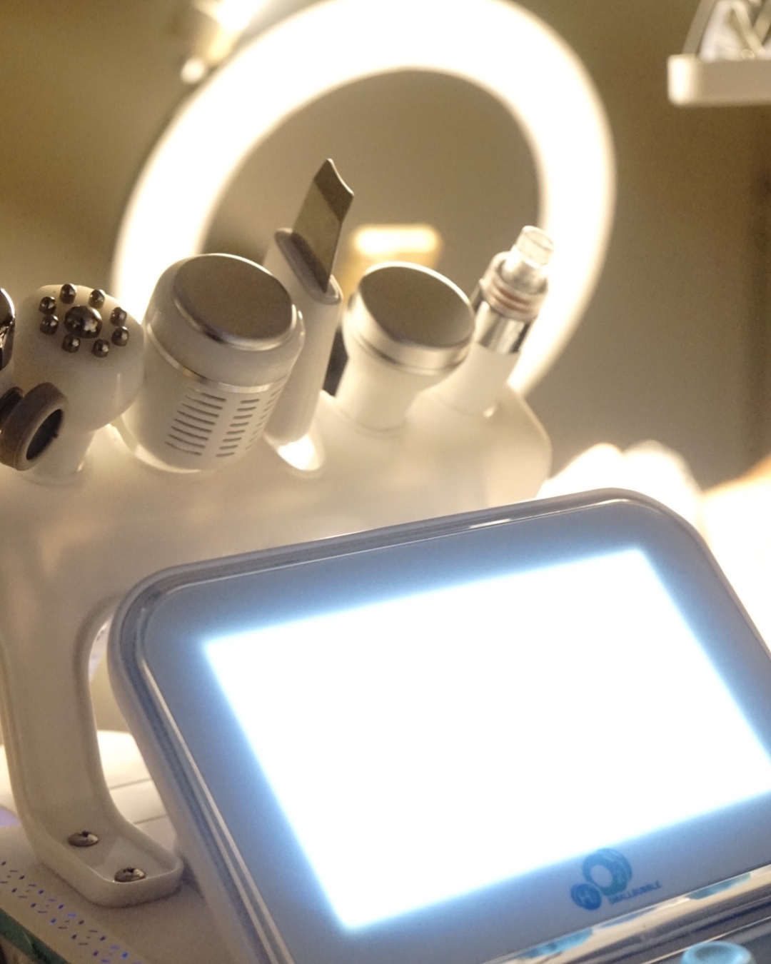 HydraGlow facial treatment device at Face and Body Labs