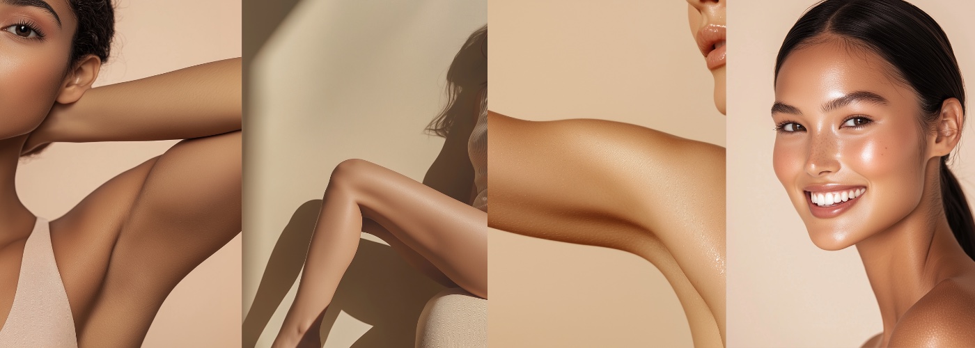 Official Face and Body Labs laser hair removal visual showing smooth treatment areas